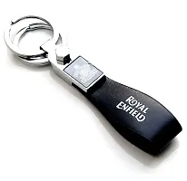 JSR ENTERPRISES PRESENTS LEATHER KEYCHAINS AND KEYRINGS COMPATIBLE WITH CAR AND BIKE ( ROYAL ENFIELD ) (ROYAL ENFIELD BLACK LEATHER STRAP PREMIUM)-thumb4