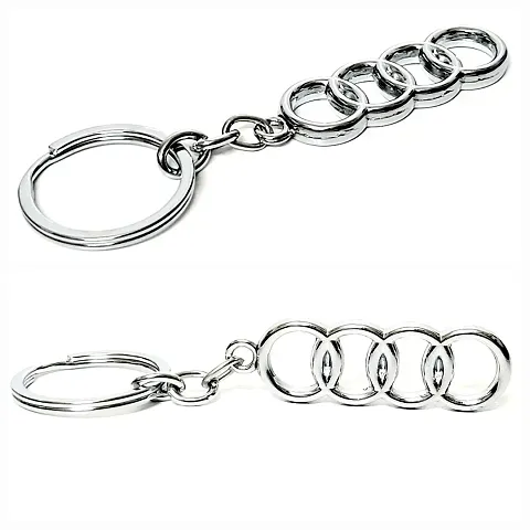 JSR ENTERPRISES PRESENTS LEATHER KEYCHAIN AND KEYRING COMPATIBLE WITH AUDI (FREE POP IT BUBBLE KEYCHAIN)