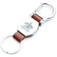 JSR ENTERPRISES PRESENTS LEATHER KEYCHAINS AND KEYRINGS COMPATIBLE WITH CAR AND BIKE (ROYAL ENFIELD) (ROYAL ENFIELD 3D NAME)-thumb1