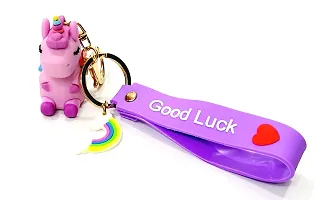 JSR KEYCHAIN AND KEYRING COMPATIBLE WITH CAR AND BIKES (ROYAL ENFIELD | SUZUKI | BMW | AUDI | TATA | HYUNDAI | HONDA | MERCEDES | TOYOTA | NISSAN | RENAULT | FORD) (PURPLE UNICORN WITH POUCH)-thumb1