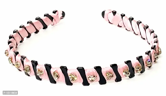JSR PRESENTS STYLISH AND FANCY HANDCRAFTED HAIRBAND FOR WOMEN AND GIRLS | HEADBANDS FOR WOMEN AND GIRLS | HEADBAND FOR BABY GIRL (BABY PINK FLOWER HAIRBAND)