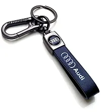 JSR ENTERPRISES PRESENTS LEATHER KEYCHAIN AND KEYRING COMPATIBLE WITH AUDI (FREE POP IT BUBBLE KEYCHAIN) (AUDI PRINTED LEATHER KEYCHAIN)-thumb2