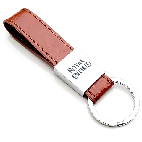 JSR ENTERPRISES PRESENTS LEATHER KEYCHAINS AND KEYRINGS COMPATIBLE WITH CARS AND BIKES ( ROYAL ENFIELD )