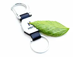 JSR ENTERPRISES PRESENTS LEATHER KEYCHAINS AND KEYRINGS COMPATIBLE WITH CARS AND BIKES ( HERO ) (HER-O DOUBLE SIDE HOOK BLACK)-thumb1