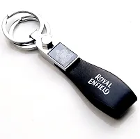 JSR ENTERPRISES PRESENTS LEATHER KEYCHAINS AND KEYRINGS COMPATIBLE WITH CARS AND BIKES ( ROYAL ENFIELD ) (ROYAL ENFIELD BLACK LEATHER STRAP PREMIUM)-thumb4