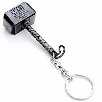 JSR ENTERPRISES PRESENTS MULTICOLORED BUY ONE GET ONE FREE THOR HAMMER KEYCHAIN AND KEYRING | THOR HAMMER | THOR KEYCHAIN | SHIVA TRIDENT KEYCHAIN FREE FOR CAR AND BIKE (THOR HAMMER KEYCHAIN GREY)-thumb2