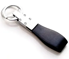 JSR ENTERPRISES PRESENTS LEATHER KEYCHAINS AND KEYRINGS COMPATIBLE WITH CAR AND BIKES (ROYAL ENFIELD) (ROYAL ENFIELD BLACK LEATHER HOOK PRINTED)-thumb2