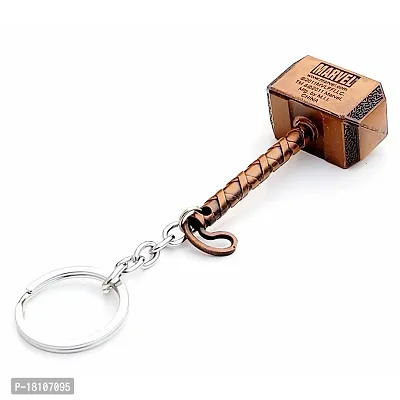 JSR ENTERPRISES PRESENTS MULTICOLORED BUY ONE GET ONE FREE THOR HAMMER KEYCHAIN AND KEYRING | THOR HAMMER | THOR KEYCHAIN | SHIVA TRIDENT KEYCHAIN FREE FOR CAR AND BIKE (THOR HAMMER KEYCHAIN BRONZE)-thumb4