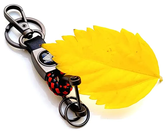 JSR ENTERPRISES PRESENTS LEATHER KEYCHAINS AND KEYRINGS COMPATIBLE WITH CAR AND BIKES ( HOND?A ACTIVA )