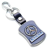 JSR ENTERPRISES PRESENTS PREMIUM LEATHER KEYCHAIN AND KEYRING COMPATIBLE WITH MERCEDE-S BEN-Z CAR AND BIKE (BASIC EDITION)-thumb4