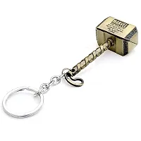 JSR ENTERPRISES PRESENTS MULTICOLORED BUY ONE GET ONE FREE THOR HAMMER KEYCHAIN AND KEYRING | THOR HAMMER | THOR KEYCHAIN | SHIVA TRIDENT KEYCHAIN FREE FOR CAR AND BIKE (THOR HAMMER KEYCHAIN GOLD)-thumb3