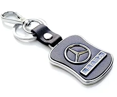 JSR ENTERPRISES PRESENTS PREMIUM LEATHER KEYCHAIN AND KEYRING COMPATIBLE WITH MERCEDE-S BEN-Z CAR AND BIKE (BASIC EDITION)-thumb3