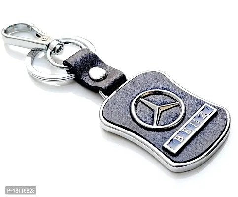 JSR ENTERPRISES PRESENTS PREMIUM LEATHER KEYCHAIN AND KEYRING COMPATIBLE WITH MERCEDE-S BEN-Z CAR AND BIKE (BASIC EDITION)-thumb4