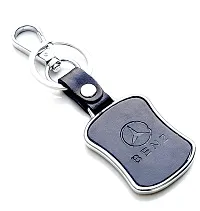 JSR ENTERPRISES PRESENTS PREMIUM LEATHER KEYCHAIN AND KEYRING COMPATIBLE WITH MERCEDE-S BEN-Z CAR AND BIKE (BASIC EDITION)-thumb2