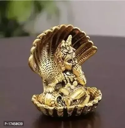 Ladoo Gopal Krishna On Sheshnag Religious Showpiece (Golden, Small)-thumb0