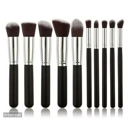 Makeup Brushes Mini 10 Pieces Set (Black_WL006, Black)-thumb0