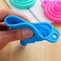 Collapsible Silicone Rubber Funnel For Kitchen, Pouring Oil, Sauce, Water, Juice Multicolored-thumb1