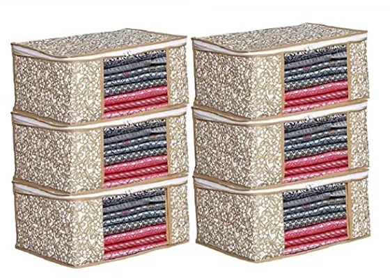 Classy Printed Multi Use Storage Bags, Pack Of 6