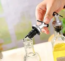 KRISHNA CREATION 500ml Glass Oil Dispenser Bottle for Kitchen Combo Organisation,Oil-Vinegar Bottle,Oil Bottle-2,SpiceJar-2,Oil Brush  Spatula-1,Funnel-1-thumb2