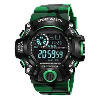 Digital Watch Shockproof Automatic Army Green Grey Color Strap Waterproof Digital Sports Combo Watch for Men Kids Watch for Boys Watch for Men Pack of 2-thumb2