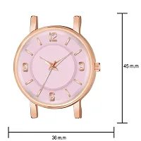 Motugaju Analog Round Dial Baby Pink Colour Leather Strap Preety Watch For Womens and Girls-thumb4