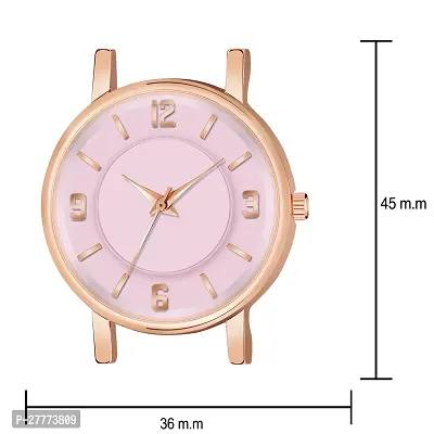 Motugaju Analog Round Dial Baby Pink Colour Leather Strap Preety Watch For Womens and Girls-thumb5