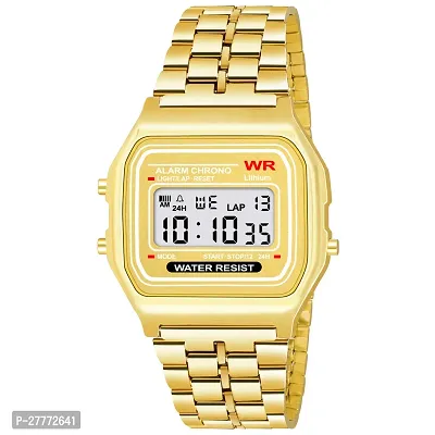Stylish Golden Digital Unisex Watches-thumb0