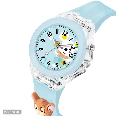 Motugaju LED Luminous Child Kids Children Cute Cartoon Multi Color Lights Rubber Strap Analog Watch for Girls Multi-Function Watch for Kids Boys and Girls-thumb3