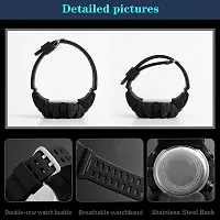 Stylish Analog And Digital Round Square Multi Dial Combo Of 2 Watches Army Grey Belt Sports Multi Functional Watch Pack Of 2-thumb3