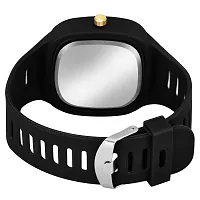Motugaju Analog Black Square Dial Silicon Strap ADDI Stylish Designer Watch For Mens And Boys With King Bracelet Pack of 2-thumb3