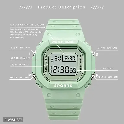 Motugaju Digital Green Color Back 7 Light Day/Date Watch for Boys  Girls Boys and Girls Watch-thumb4