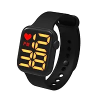 Motugaju Digital Grey Day Date Month Alarm Stopwatch Army Dial Sports Watch With Heart Square LED Watch For Mens Kids Watch for Boys Watch for Men Pack of 2-thumb1