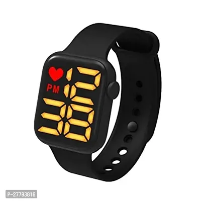 Motugaju Digital Grey Day Date Month Alarm Stopwatch Army Dial Sports Watch With Heart Square LED Watch For Mens Kids Watch for Boys Watch for Men Pack of 2-thumb2
