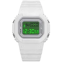 Stylish White Digital Watch For Men And Boys-thumb1