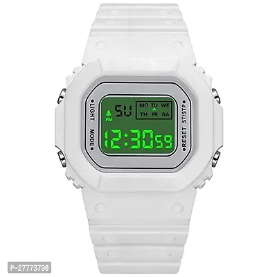 Stylish White Digital Watch For Men And Boys-thumb2