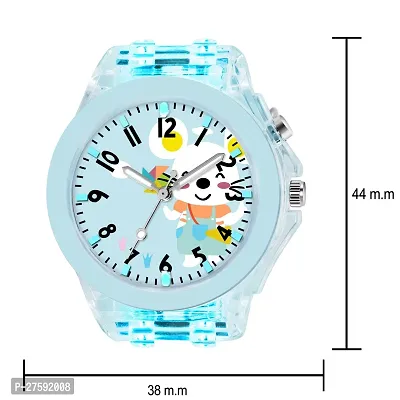 Motugaju LED Luminous Child Kids Children Cute Cartoon Multi Color Lights Rubber Strap Analog Watch for Girls Multi-Function Watch for Kids Boys and Girls-thumb5