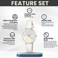 Stylish White Genuine Leather Analog Watch For Women-thumb3