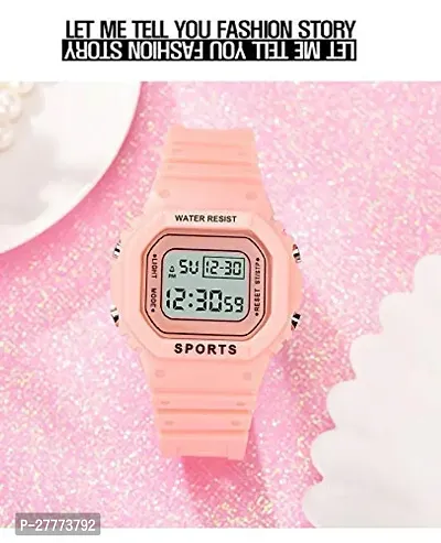 Stylish Peach Digital Watch For Men And Boys-thumb3