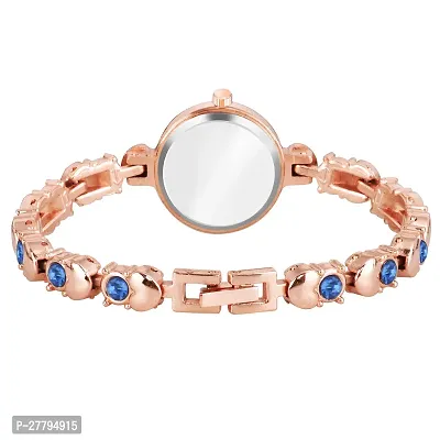 Motugaju Analog Round Dial Rosegold Blue Silver Diamond Bracelet Belt Watch Combo Pack of 2 Watches Stylish Small Watch For Girls-thumb4