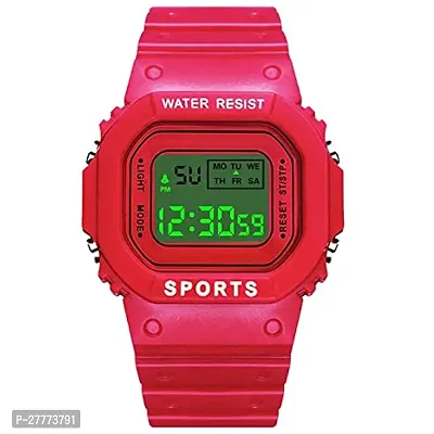 Stylish Red Digital Watch For Men And Boys-thumb2