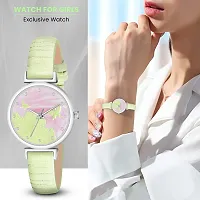 Stylish Green Genuine Leather Analog Watch For Women-thumb4