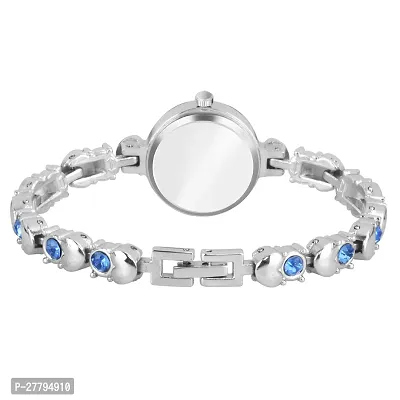 Motugaju Analog Round Dial Sky Silver Diamond Bracelet Belt Watch Combo Pack of 2 Watches Stylish Small Watch For Girls-thumb4