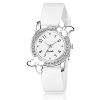 Analog White Dial Watch With Love Bracelet Steel Belt-thumb3