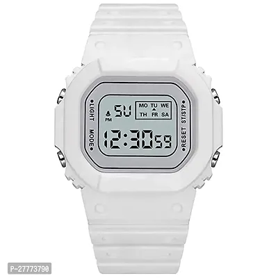 Stylish White Digital Watch For Men And Boys