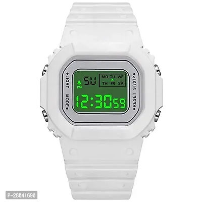 Motugaju Digital White Color Back 7 Light Day/Date Watch for Boys  Girls Boys and Girls Watch-thumb2