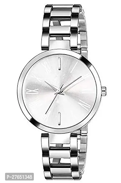 Motugaju Analog Silver Round Dial Combo Watch with Gift Bracelet for Women Or Girls-thumb4