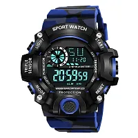 Digital Watch Shockproof Automatic Army Red Blue Color Strap Waterproof Digital Sports Combo Watch for Men Kids Watch for Boys Watch for Men Pack of 2-thumb3