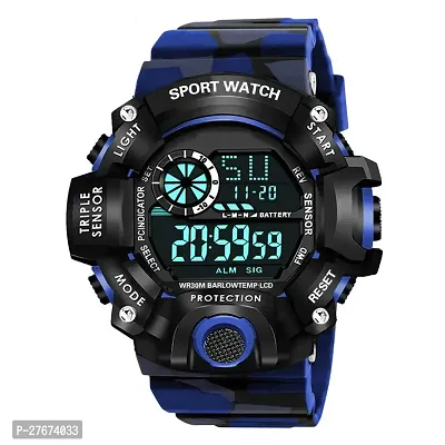 Digital Watch Shockproof Automatic Army Red Blue Color Strap Waterproof Digital Sports Combo Watch for Men Kids Watch for Boys Watch for Men Pack of 2-thumb4