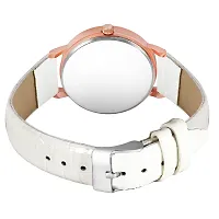 Motugaju Black White Color Flower Dial Designer Leather Belt Analog Combo Of 2 Watch For Women and Girls-thumb4