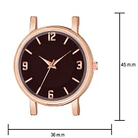 Motugaju Analog Round Dial Maroon Colour Leather Strap Preety Watch For Womens and Girls-thumb4